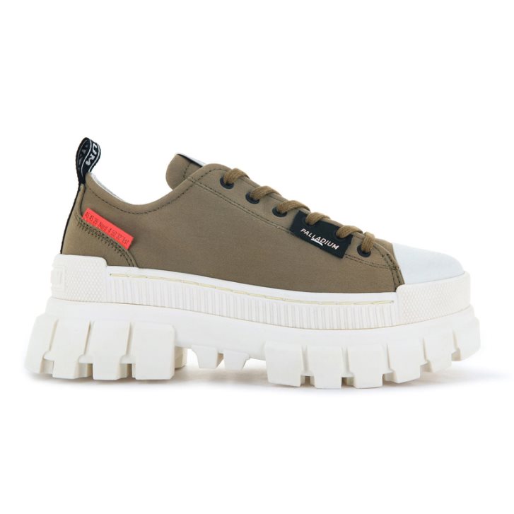 Chaussures Plateforme Palladium Revolt LO TX Femme Vert Olive | FR OSA087W